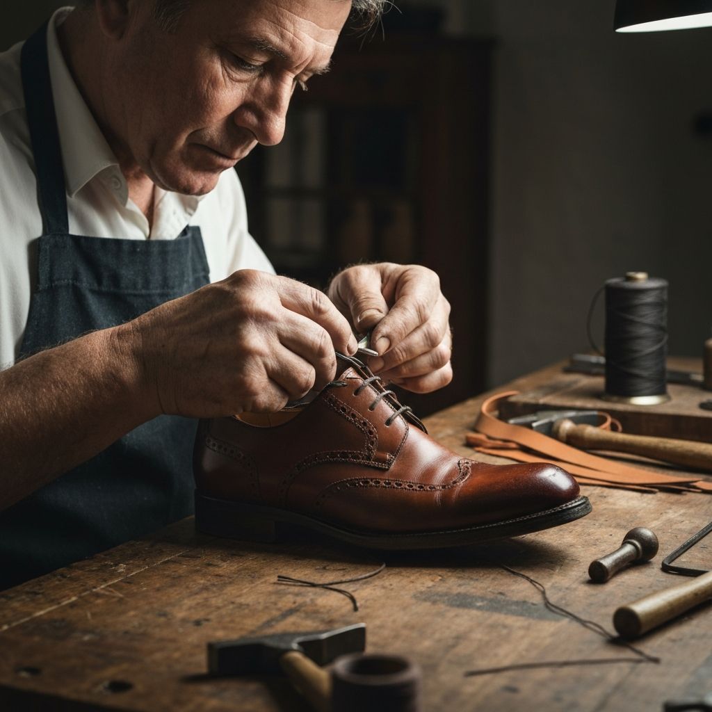 Handwerkskunst in der Schusterei